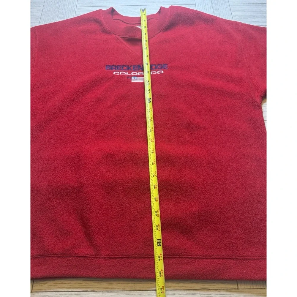 Woolrich Vintage 90's Red Embroidered‎ Breckenridge Unisex Crewneck Sz  L Flag
